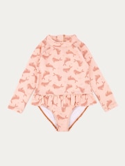 MORI Pink Recycled Long Sleeve Swimsuit - Bild 1 von 3
