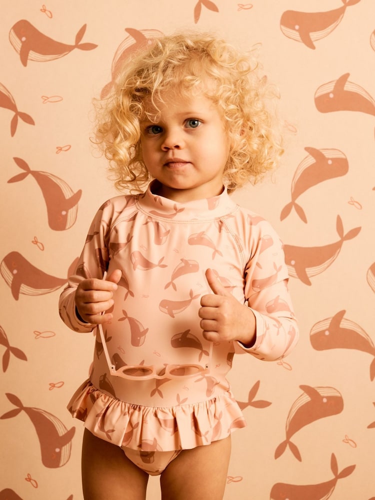 KIDLY BY MORI Polyester Long Sleeve Swimsuit - Image 1 of 5 KIDLY BY MORI Polyester Long Sleeve Swimsuit - Image 1 of 5