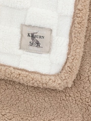 Gallery Home Cream Oakley Checked Sherpa Throw - Image 3 of 5