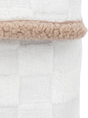 Gallery Home Cream Oakley Checked Sherpa Throw - Image 4 of 5