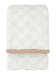 Gallery Home Cream Oakley Checked Sherpa Throw - Image 5 of 5