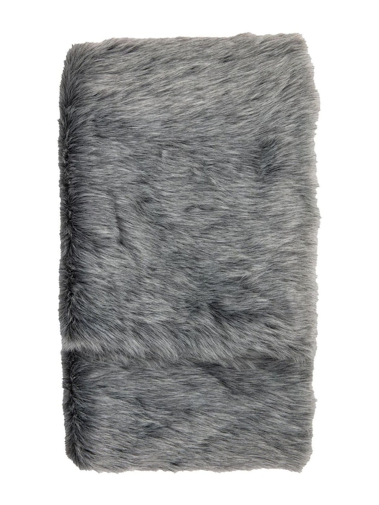 Gallery Home Grey Premium Alaskan Fur Throw - Image 8 of 8