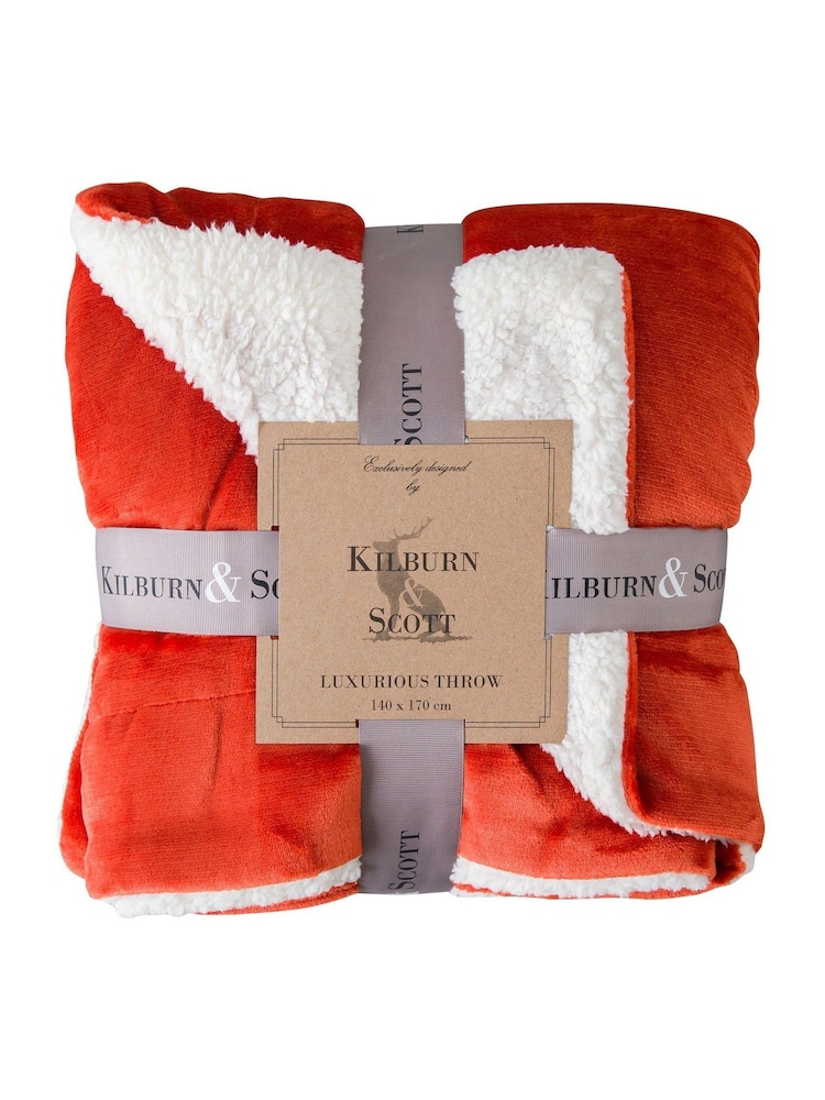 Gallery Home Orange Sterling Sherpa Throw - Image 1 of 1