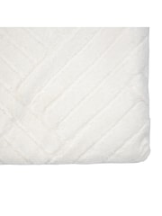 Gallery Home Cream Block Rabbit Fur Throw - Image 5 of 7