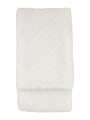 Gallery Home Cream Block Rabbit Fur Throw - Image 7 of 7