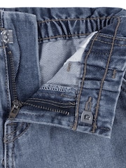 Levi's® Blue 100% Organic Cotton Pleat Paper Bag Shorts - Image 4 of 5
