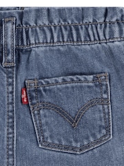 Levi's® Blue 100% Organic Cotton Pleat Paper Bag Shorts - Image 5 of 5