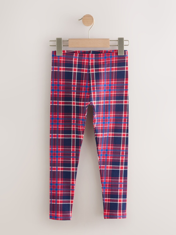 Red/Blue Check Leggings 5 Pack (3-16yrs) - Image 2 of 10 Red/Blue Check Leggings 5 Pack (3-16yrs) - Image 2 of 10