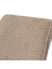Gallery Home Neutral Teddy Fleece Throw - Image 5 of 7