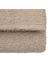 Gallery Home Neutral Teddy Fleece Throw - Image 6 of 7