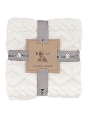 Gallery Home Cream Textures Cable Knit Throw - Image 6 of 6