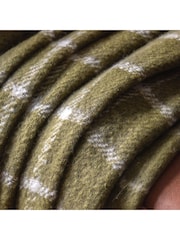 Gallery Home Green Poly Mohair Check Throw - Image 3 of 6