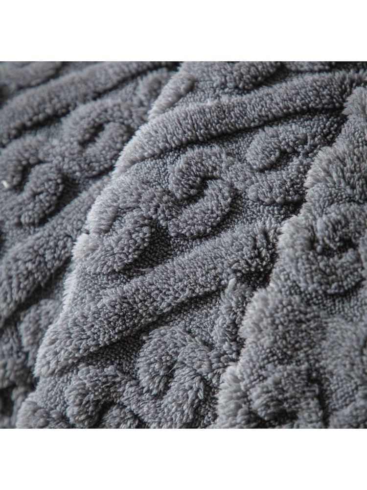 Gallery Home Grey Textures Twist Knit Throw - Image 2 of 7