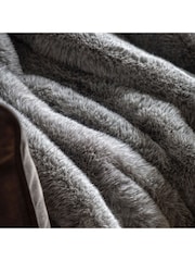 Gallery Home Grey Roscose Fur Throw - Image 2 of 5