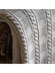 Gallery Home Cream Cable Throw - Image 2 of 6