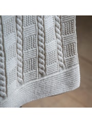 Gallery Home Cream Cable Throw - Image 3 of 6