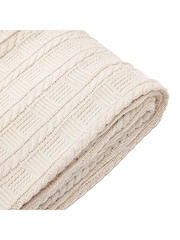 Gallery Home Cream Cable Throw - Image 4 of 6