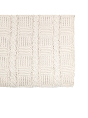 Gallery Home Cream Cable Throw - Image 5 of 6