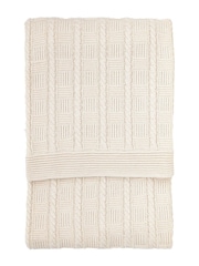 Gallery Home Cream Cable Throw - Image 6 of 6