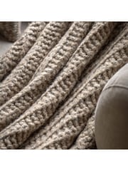 Gallery Home Brown Luxury Melange Knit Throw - Image 2 of 3
