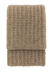 Gallery Home Brown Luxury Melange Knit Throw - Image 3 of 3