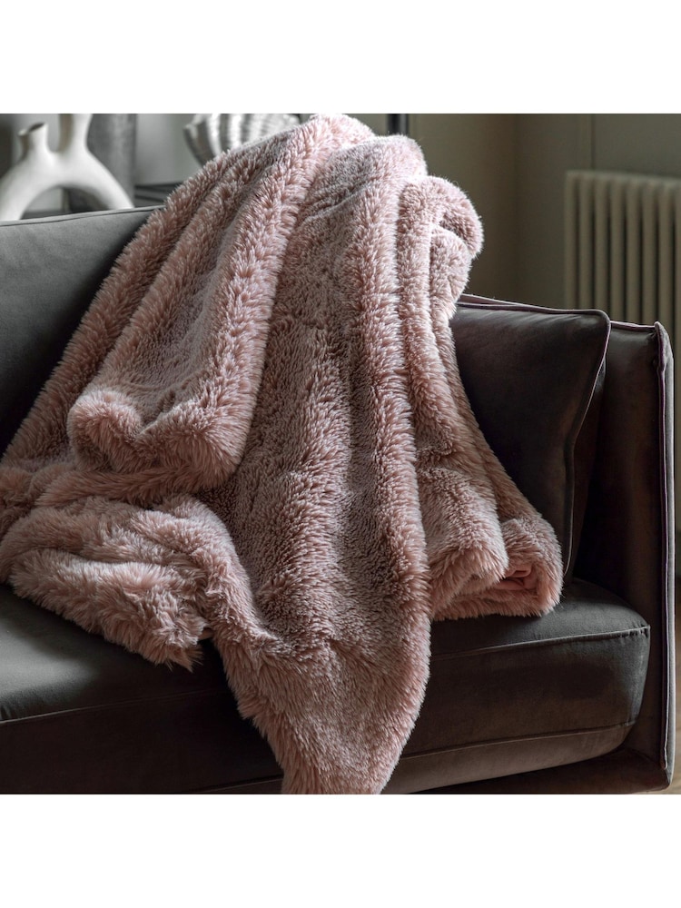 Gallery Home Purple Juniper Fur Throw - Image 1 of 5 Gallery Home Purple Juniper Fur Throw - Image 1 of 5