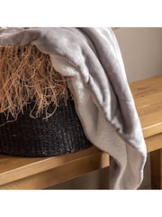 Gallery Home Silver Sterling Sherpa Throw - Image 2 of 3