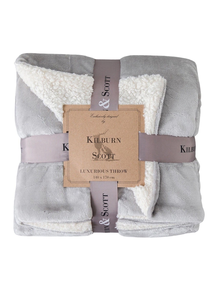 Gallery Home Silver Sterling Sherpa Throw - Image 3 of 3