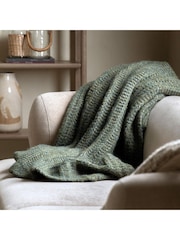 Gallery Home Green Luxury Melange Knit Throw - Image 1 of 3