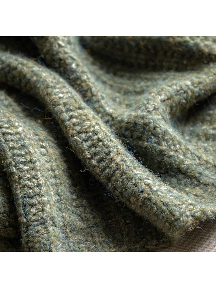 Gallery Home Green Luxury Melange Knit Throw - Image 2 of 3