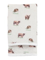 Gallery Home Multicoloured Watercolour Kilburn Cow Sherpa Fleece Throws - Image 1 of 1