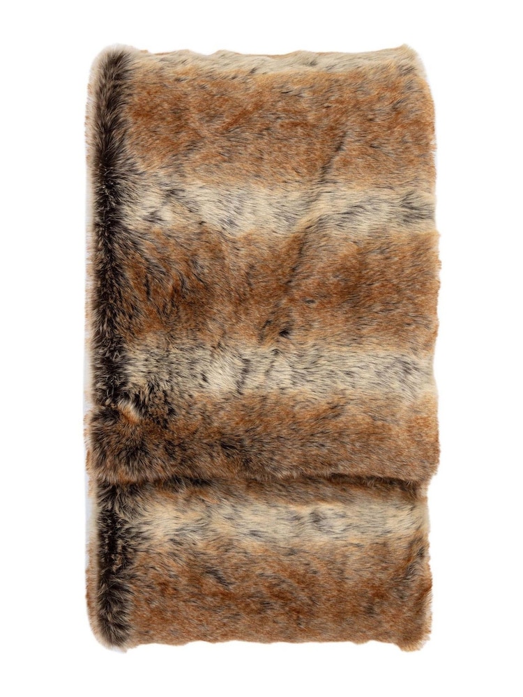 Gallery Home Grey Premium Faux Fur Throw - Image 7 of 7