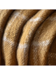 Gallery Home Yellow Poly Mohair Check Throw - Image 2 of 6