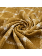 Gallery Home Yellow Poly Mohair Check Throw - Image 3 of 6