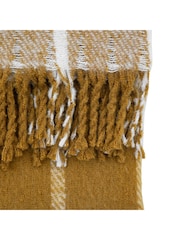 Gallery Home Yellow Poly Mohair Check Throw - Image 4 of 6
