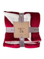 Gallery Home Red Sterling Sherpa Throw - Image 3 of 3