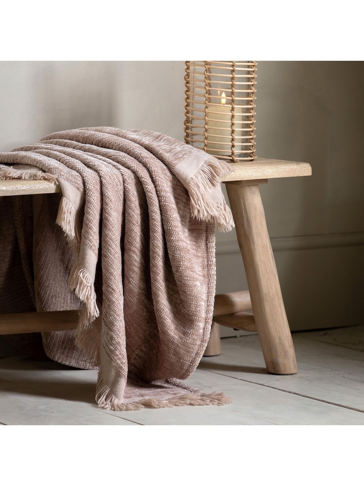 Gallery Home Natural Willow Chenille Throw - Image 1 of 3 Gallery Home Natural Willow Chenille Throw - Image 1 of 3