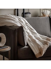 Gallery Home Cream Whinfell Luxury Faux Fur Throw - Image 1 of 3