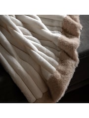Gallery Home Cream Whinfell Luxury Faux Fur Throw - Image 2 of 3