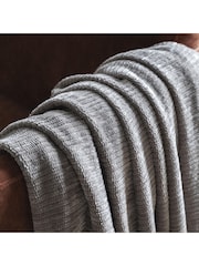 Gallery Home Grey Willow Chenille Throw - Image 2 of 3