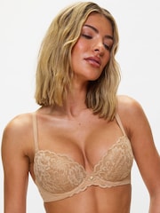 Ann Summers Nude Pad Plunge Sexy Lace Underwired Bra - Image 1 of 5