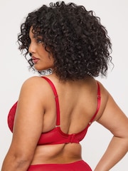 Ann Summers Red DD+ Non Pad Plunge Sexy Lace Underwired Bra - Image 1 of 5