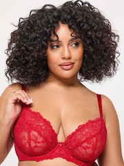 Ann Summers Red DD+ Non Pad Plunge Sexy Lace Underwired Bra - Image 2 of 5