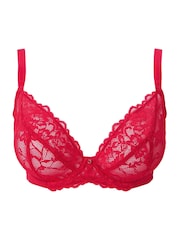 Ann Summers Red DD+ Non Pad Plunge Sexy Lace Underwired Bra - Image 5 of 5