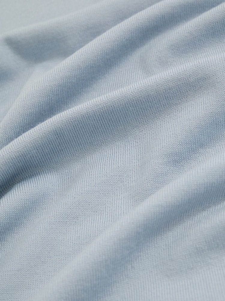 Reiss Soft Blue Wessex Merino Wool Crew Neck Jumper - Image 4 of 4