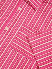 Reiss Soft Pink/White Comte Reiss | Ché Poplin Stripe Shirt - Image 7 of 7