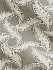 Reiss Sage Green Corvo Reiss | Ché Embroidered-Motif Shirt - Image 7 of 7