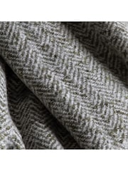 Gallery Home Green Herringbone Faux Fur Mohair Throw - Image 3 of 6