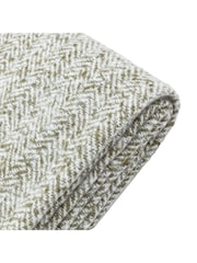 Gallery Home Green Herringbone Faux Fur Mohair Throw - Image 5 of 6