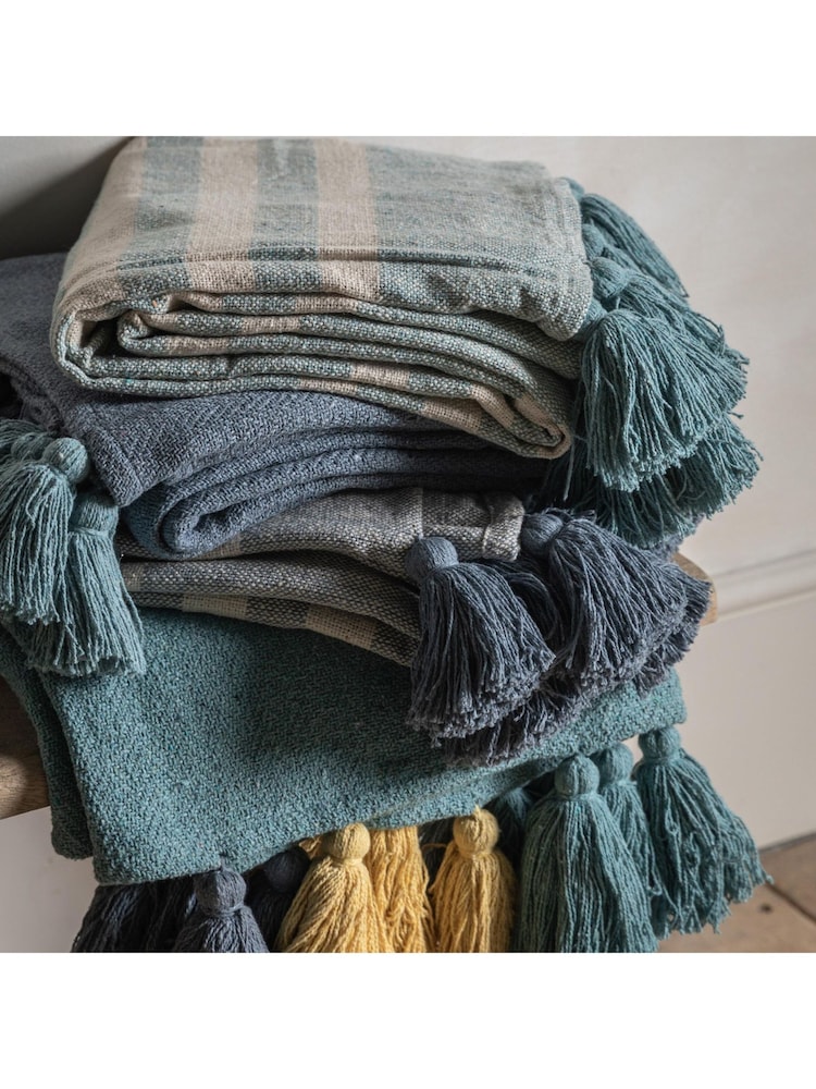 Gallery Home Blue Zamora Throw - Image 5 of 5 Gallery Home Blue Zamora Throw - Image 5 of 5